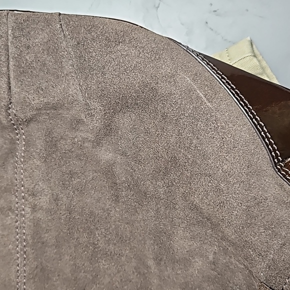 Liz Claiborne Leather Hobo Brown Suede Bag - Picture 12 of 12